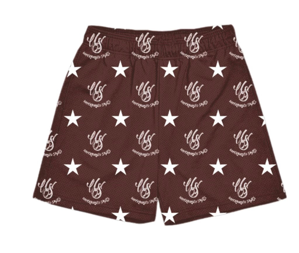 Brown and White Logo Pattern