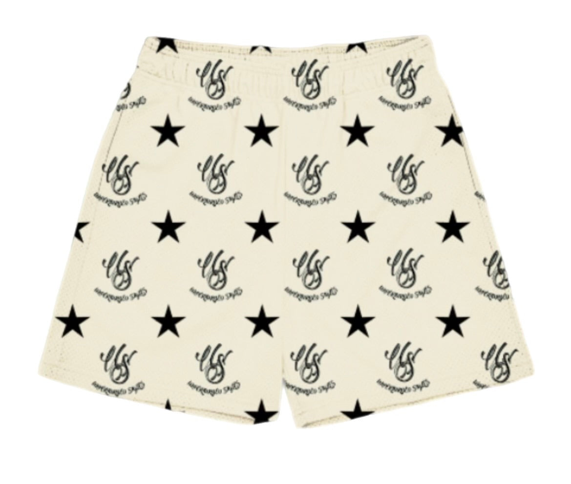 Cream and Black Logo Pattern